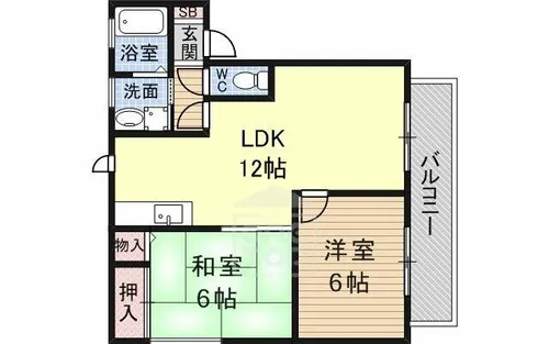 ラクシュミー鳥飼【2階】の間取り