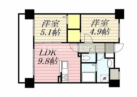 ショウジュン原田【8階】の間取り