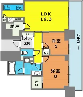 アーバンライフ神戸三宮ザ・タワー【8階】の間取り