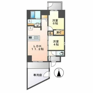 プレイズシード浅間町【1階】の間取り