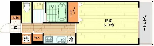 ジオエント福島野田レジデンス【11階】の間取り