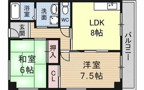 抱マンション【2階】の間取り