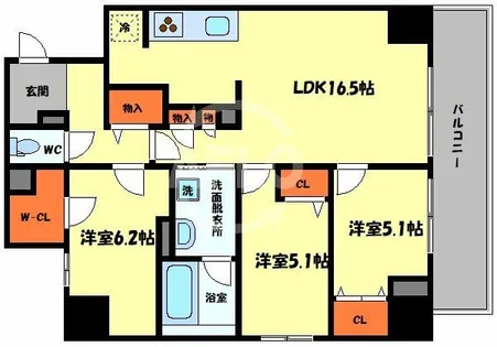 GRANZ山坂【8階】の間取り