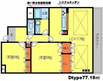 プレミール桃山台【1階】の間取り