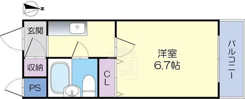 林泉第1ビル【5階】の間取り
