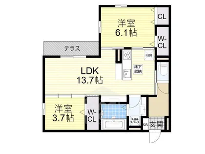 D-Residence千里丘【2階】の間取り
