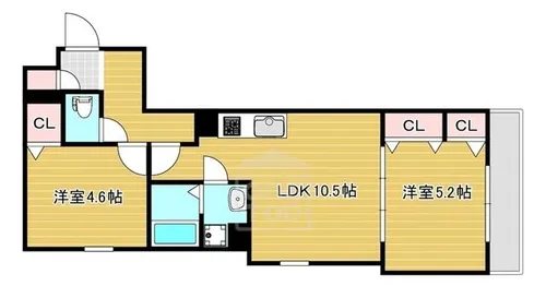 セレニティ豊川A棟【1階】の間取り