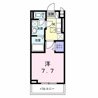 カーサモデルノ南摂津【2階】の間取り