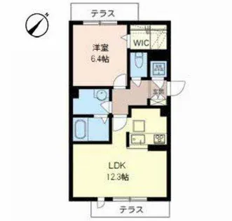 フォートフェリオ【110号室】の間取り