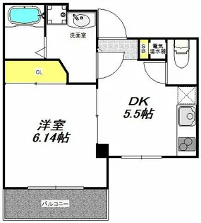 レクラン東三国【303号室】の間取り