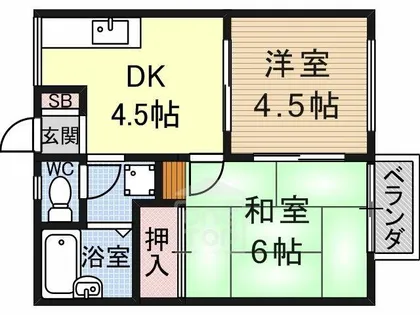 エステートピア橋爪【2階】の間取り