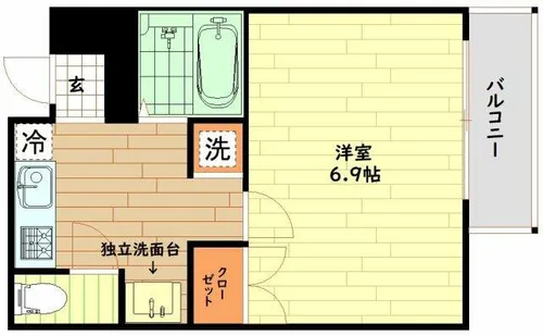 スタンドアップ野里【7階】の間取り