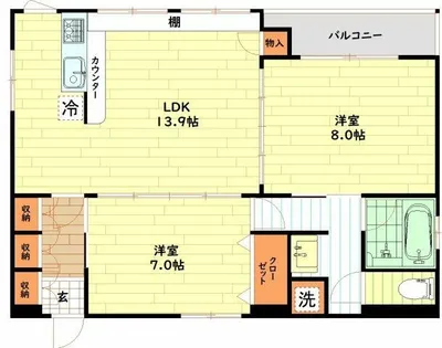 サザンウエスト【3階】の間取り
