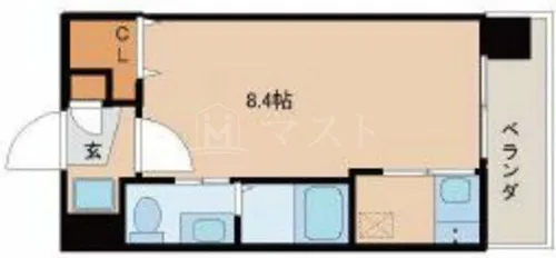 PARK HILLS難波南HANEUL【6階】の間取り