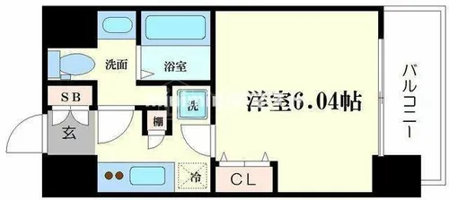 PARK HILLS難波南Haneul【3階】の間取り