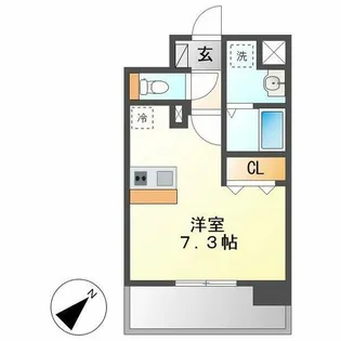 プレサンス名古屋STATIONビジュ【1306号室】の間取り