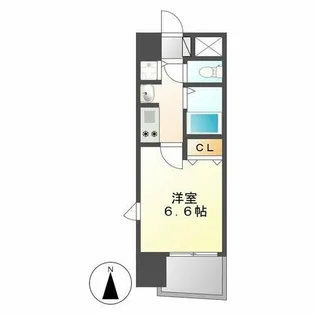 プレサンス名古屋駅前ヴェルロード【701号室】の間取り