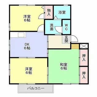 ディアス若宮B棟【2階】の間取り