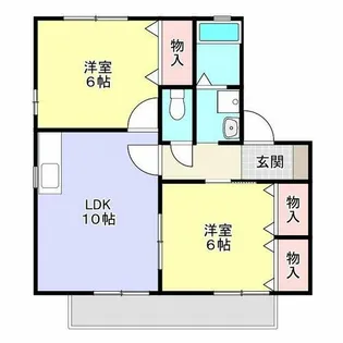 オーチャードタウンC棟【102号室】の間取り
