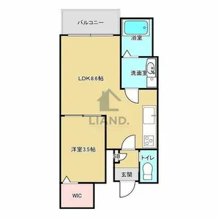 パラドール唐人町【1階】の間取り