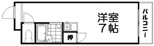 第3ハートビル【2階】の間取り