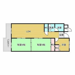 プリムベール向丘【4階】の間取り