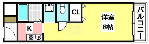 ヤングパレス茨木【4階】の間取り