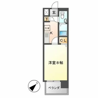 プレサンスミュウ新栄(プレサンスmiu新栄)【5階】の間取り