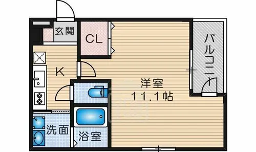 フジパレスカルディアA【3階】の間取り
