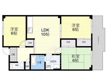 第3グリーンハイツ【2階】の間取り