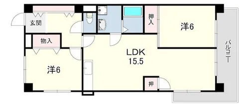 クリスタルパレス【2階】の間取り