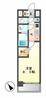 プレサンスジェネ鶴舞【206号室】の間取り