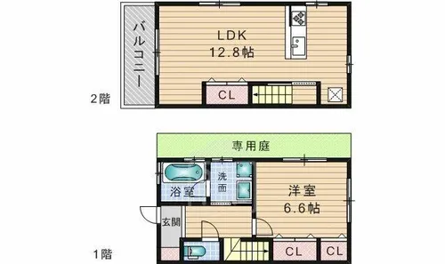ルシアグレース【1階】の間取り