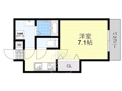GLAD KISHIBE【3階】の間取り