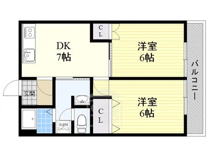 西田マンション【2階】の間取り