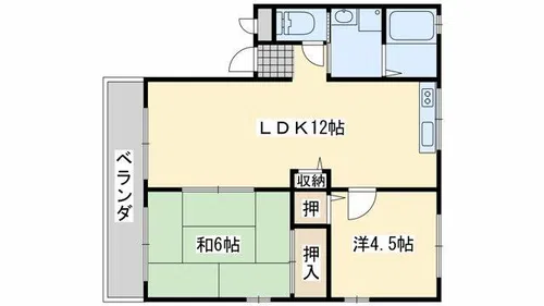 シーフェスタ貝塚【2階】の間取り
