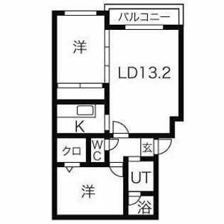 ルネサンス山の手【201号室】の間取り