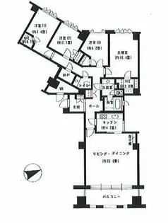 オーキッドコート湖南館【5階】の間取り