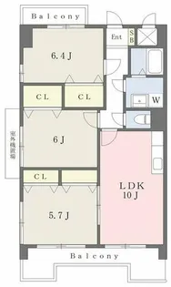 リバージュ中井【3階】の間取り
