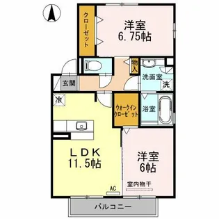 リバーベル【2階】の間取り