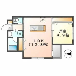 LIBRE COURT清水【2階】の間取り