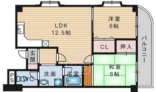 グリーンエクセル正雀【3階】の間取り