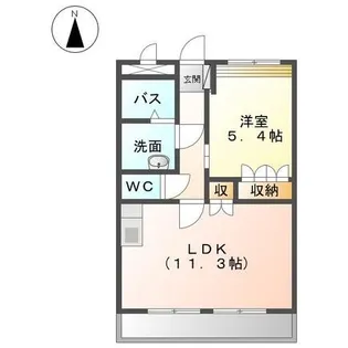 エリシオン【105号室】の間取り