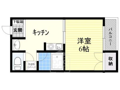 レジデンス摂津【2階】の間取り