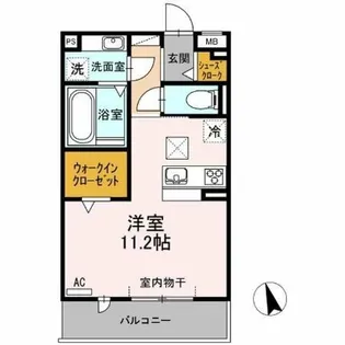 あいりす浄水【1-D号室】の間取り