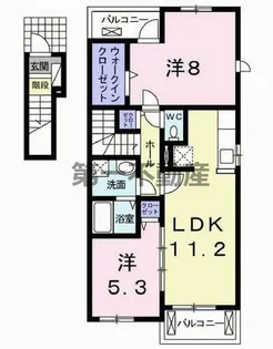 プレアデスA【A201号室】の間取り