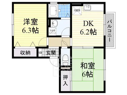 シンフォニックガーデンB棟【2階】の間取り