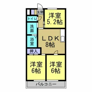 コーポアゲ【102号室】の間取り