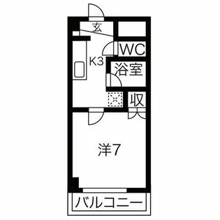 アイシンビル【505号室】の間取り