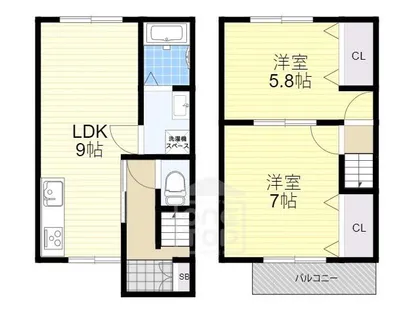 メゾネットK【1階】の間取り